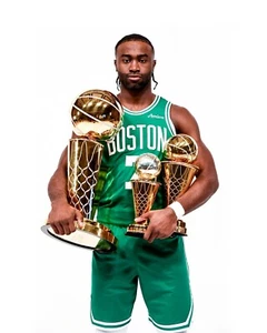 Jaylen Brown Trophies Boston Celtics 2024 NBA Finals Champions 8x10 NBA Photo - Picture 1 of 1