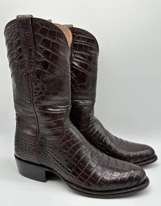 Tecovas The Marshall Cowboy Western Handmade Boots 100% Crocodile Gr. 44 - Picture 1 of 9