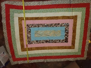 Vintage cotton machine stitched quilt top 57" x 75" - Picture 1 of 7