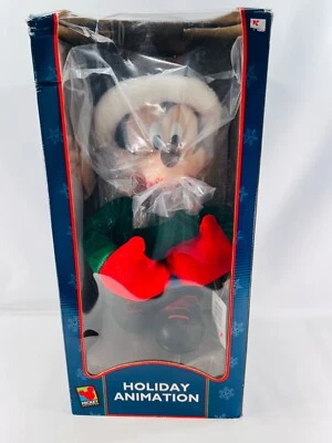 VTG Santa’s Best Mickey Unlimited 1998 Animated Ice Skating Mickey Mouse 18”/NEW - Image 1 of 4
