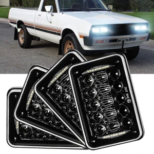 4Pcs 4x6"inch Square LED Headlights With DRL H4656/4651 For Dodge Power Ram 50 - Picture 1 of 12