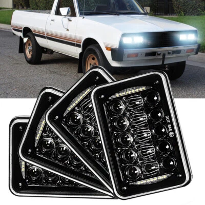 Faros LED cuadrados 4x6 pulgadas con DRL H4656/4651 para Dodge Power Ram 50 Foto 1 de 4