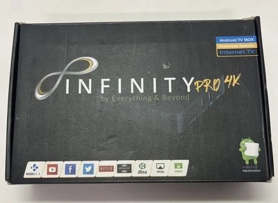 Infinity Pro 4k Android TV Box Internet TV Bluetooth Ram 3.1 Gb Brand New - Image 1 of 4