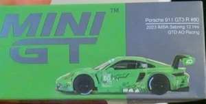 MINI GT PORSCHE 911 GT3 R #80 GTD AO RACING REXY 2023 IMSA SEBRING 12 H - Picture 1 of 1