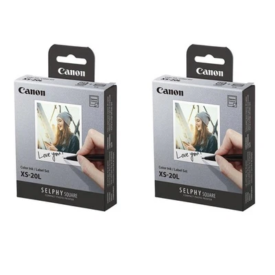 Paquete de 2 tintas/etiquetas color Canon SELPHY XS-20L juego, 20 hojas Foto 1 de 4