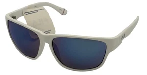 Fila Herren rechteckige weiße Kunststoff Sonnenbrille, blaue verspiegelte Gläser SF9337 6VCB - Bild 1 von 13