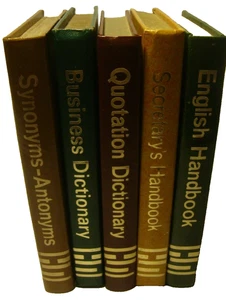 Vintage 60er-70er Jahre Karriere Institut Set (5) Handbücher-Sekretär/Wörterbücher L21 - Bild 1 von 8