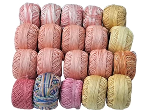 Vtg Crochet TATTING THREAD LOT 20 pc. JP COATS Solid & Variegated most r unused - Picture 1 of 13