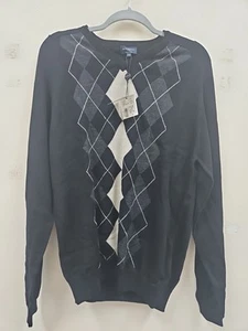 Burberry Golf Made in Italy Classic Argyle Pure Merino Wool Sweater M Neu Etikett - Bild 1 von 12