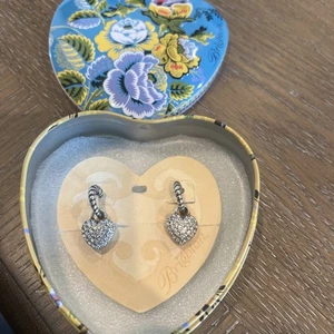Brighton Sacred Heart Dangle Earrings W/Heart Tin **RETIRED** - Picture 1 of 6