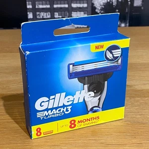Paquete de 8 recambios de cuchilla de afeitar Gillette Mach3 Turbo XL - Imagen 1 de 16
