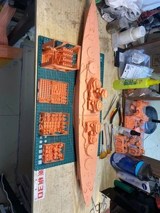 3D gedruckt 1/350 Deutsche Marine Mecklenburg Schlachtschiff unbemalt Modellbausatz NEU - Bild 1 von 9
