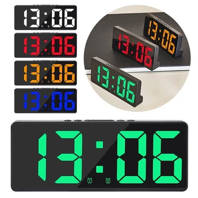 Calendar Backlight Electronic Clock Alarm Clock Large Number LED Digital - Image 1 of 4