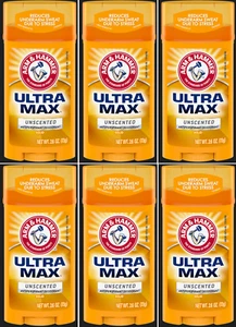 Arm & Hammer Ultramax Unscented Deodorant 2.6 oz, Pack Of 6 - Picture 1 of 5
