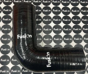 19mm a 16mm SILICONA 90° MANGUERA DE CODO REDUCTORA NEGRA HECHA EN EL REINO UNIDO - Imagen 1 de 1