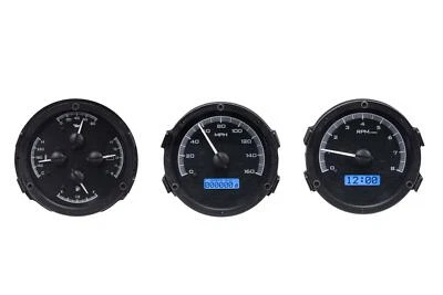 Dakota Digital 68-69 Oldsmobile Cutlass Analog Gauges Black Blue VHX-68O-CUT-K-B - Image 1 of 4