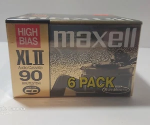 6 PACK SEALED Maxell High Bias XLII Audio Cassette Tapes - 90 min - JAPAN. - Picture 1 of 6