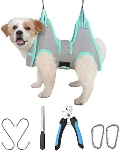 Kkiimatt Dog Grooming Hammock Harness, XS Dog Hanger for Nail Trimming, Grey Dog - Picture 1 of 6