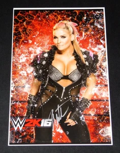 NATALYA NIEDHART WWE NXT DIVA SIGNED 11X17 WWE 2K16 PHOTO!!! - Picture 1 of 1