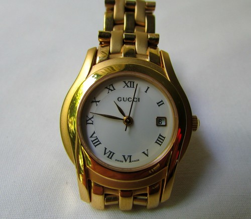 OROLOGIO DA POLSO VINTAGE GUCCI 5400 L DONNA PLACCATO ORO