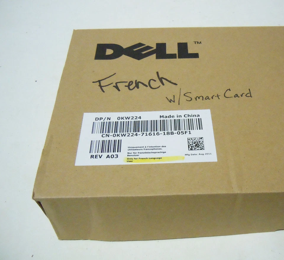 Dell Black USB Wired SK-3205 Smart Card Reader Keyboard Palm Rest SHIPS SAME DAY - Image 1 of 1