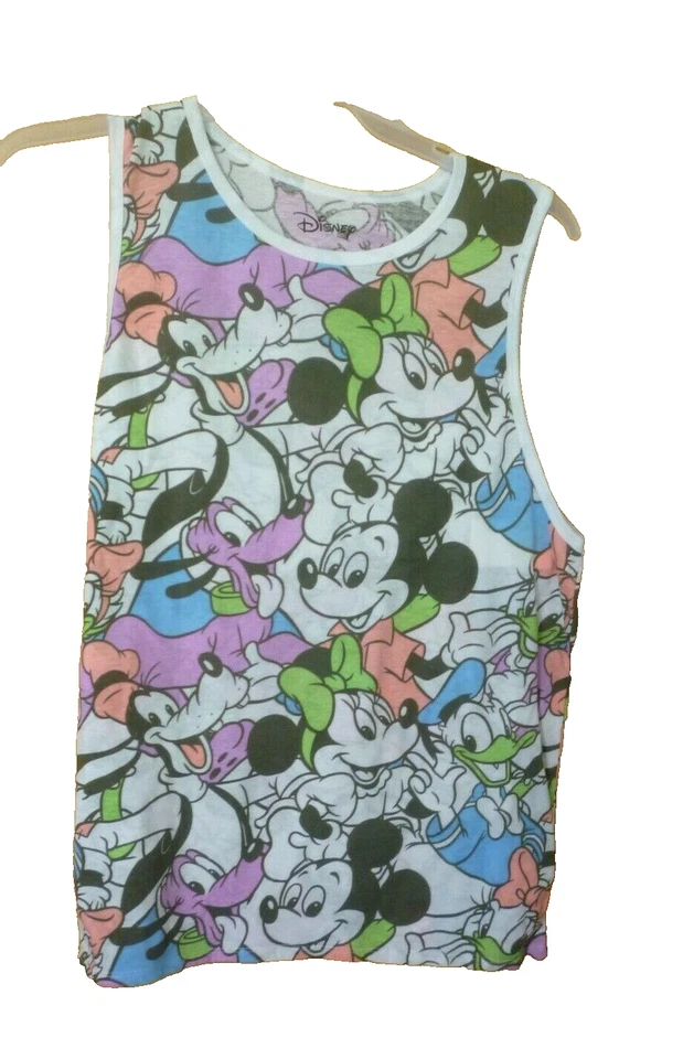 Disney Mickey Juniors Tank Top Medium 7-9 with Tags Minnie Goofy Daffy Cute