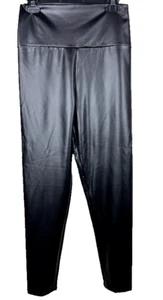 Everbellus Women’s XL Black Faux Leather High Waist Pull-On Leggings Chic - Picture 1 of 5