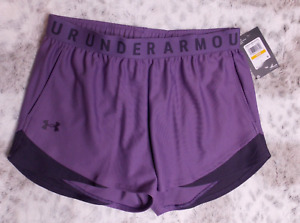 Under Armour Women's UA Play Up Shorts 3.0 Loose Lightweight Small 1344552 Purpl