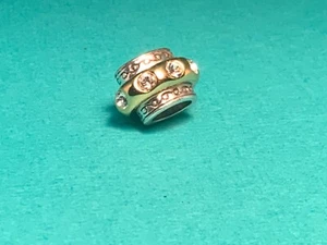 🌸BRIGHTON DAZZLE Gold Oval Bead/Charm With Swarovski Crystals (B3)🌸 - Imagen 1 de 4