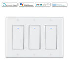 Push Button Light Switch Smart Wifi Us 3 Gang 15A Wireless App Remote Control