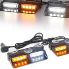 Car Amber/Red/Blue LED Windshield Dash Strobe Light Bar Truck Warning Flash Lamp