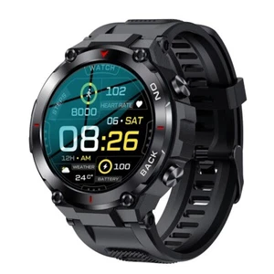Montre connectée SPORT GPS militaire K37 pour homme, écran HD 360x360, IP68 FR - Photo 1/10