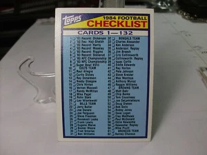 1984 Topps Football #394 - Checklist: 1-132 84-047 - Picture 1 of 2