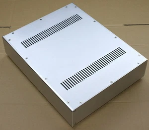 New Aluminum Amplifier Chassis DIY HiFi DAC Project Case Size W430 D340 H92 mm - Picture 1 of 4
