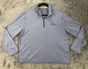 Polo Sport Ralph Lauren Pullover Mens Large Blue Heather Performance Quarter Zip - Picture 1 of 19