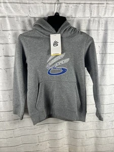 NWT Under Armour UA Curry Sweatshirt Hoodie Splash Gray Youth Boys XS - Picture 1 of 4