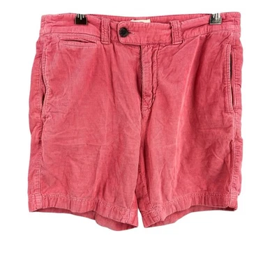 Shorts de veludo Brooks Brothers lã vermelha tamanho W33 vermelho/rosa desbotado - Imagem 1 de 4