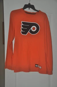 Majestic NHL Philadelphia Flyers Long Sleeve T-shirt, Orange, M  - Afbeelding 1 van 10
