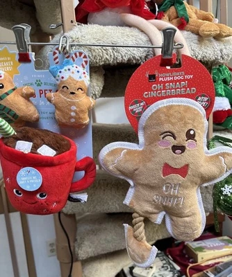 NUEVO Juguete para Perros Galleta de Pan de Jengibre con Chirrido Cuerda de Tirador Corto “Oh Snap” y Tienda de Mascotas Foto 1 de 2