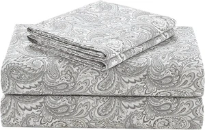 King Size 4 Stück Paisley Multi 100% Baumwolle Bettwäsche Atmungsaktiv Weich Bettwäsche - Bild 1 von 2