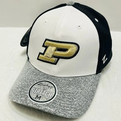 Gorra Zephyr Purdue Boilermakers Ally Stretch Flex mediana negra NCAA College Foto 1 de 4