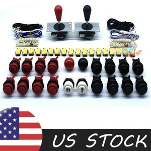 2 Spieler Arcade-Tasten und Joystick HAPP Kit Controller USB Encoder MAME zum Selbermachen - Bild 1 von 12