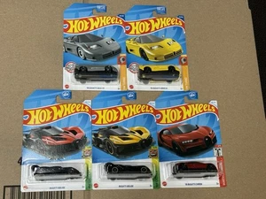 HOT WHEELS - LOT OF (5) Bugatti - EB110 SS - Bolide & Chiron Die Cast Toys 1:64 - Picture 1 of 17