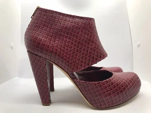 $575 NEW RARE Loeffler Randall Women US 8.5 Wine Yvette Cutout Booties Pumps C1 - Picture 1 of 9