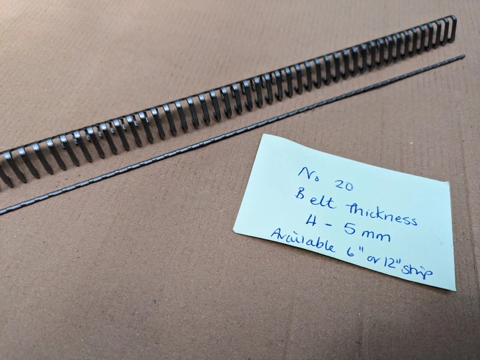 12" alligator FASTENER BALATA BELTING DRIVE no20 FLAT BELT CLIP steel lacing