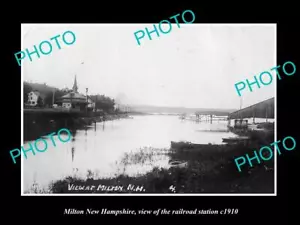 OLD 6 X 4 HISTORIC PHOTO OF MILTON NEW HAMPSHIRE THE RAILROAD STATION c1910 1 - Picture 1 of 1