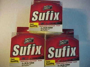 3 NEW SUFIX ELITE MONOFILAMENT LINE 330 YARDS HI VIS 4LBS TEST 990 YARDS fishing - Picture 1 of 3