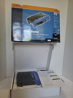NOB Linksys Cable Modem w/usb & ethernet connections wired BEFCMU10 CISCO NEW - Image 1 of 4