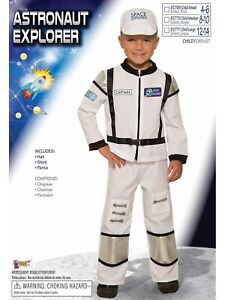 Astronaut Explorer Outer Space White Fancy Dress Up Halloween Child Costume