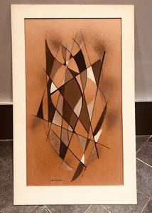 Vintage NY Abstract Expressionist Painting Signed Mid Century Modern Woodstock - Picture 1 of 7